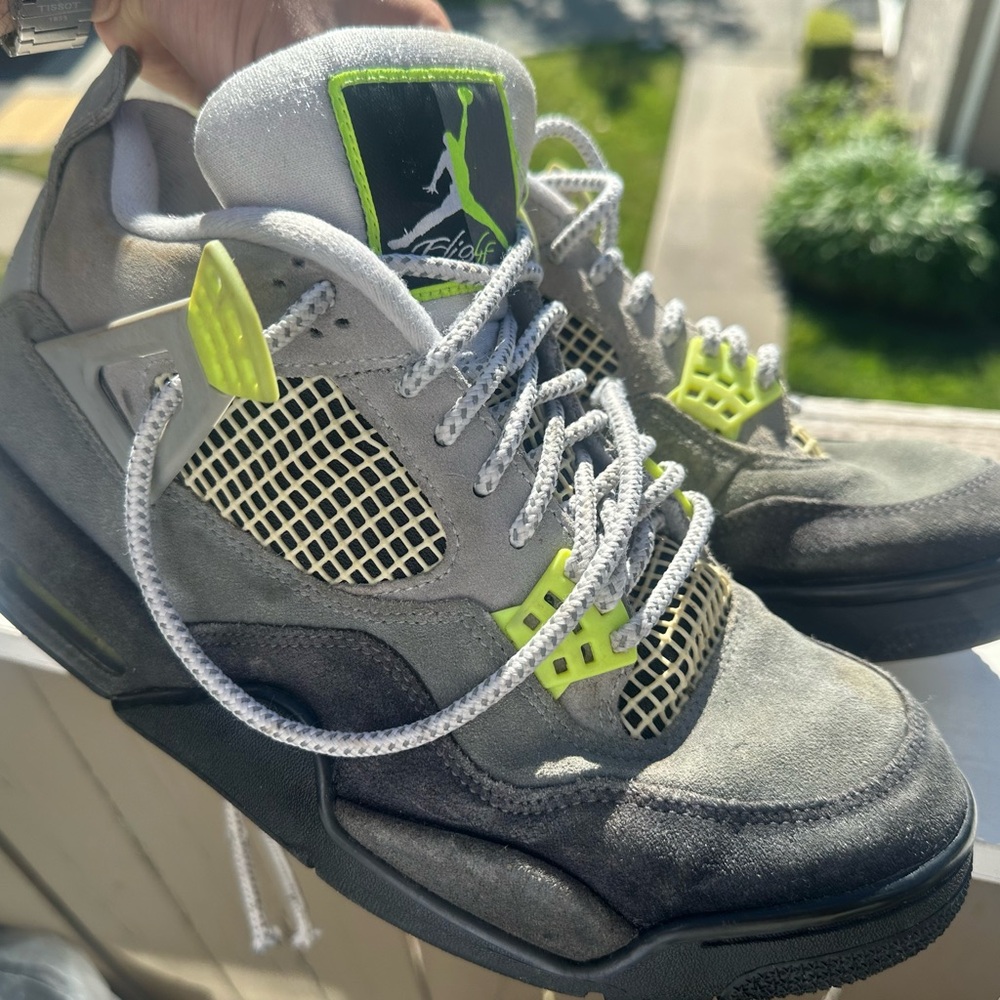 Nike Jordan air neon 95 Gray and Neon Green Sneakers